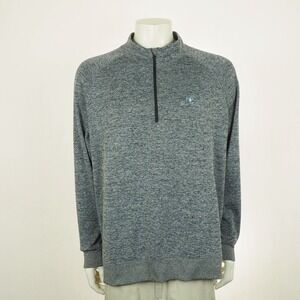 New Nike Golf Player Pullover Sweater Mens XL Heather Gray 1/4-Zip Dri-Fit Mock